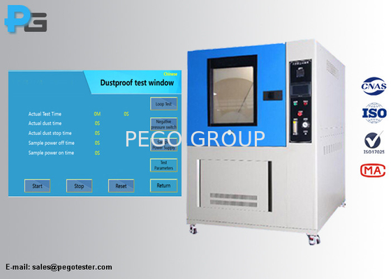 IEC 62196-1 Equipo de ensayo de polvo de arena IP5X e IP6X para vehículos eléctricos con PLC